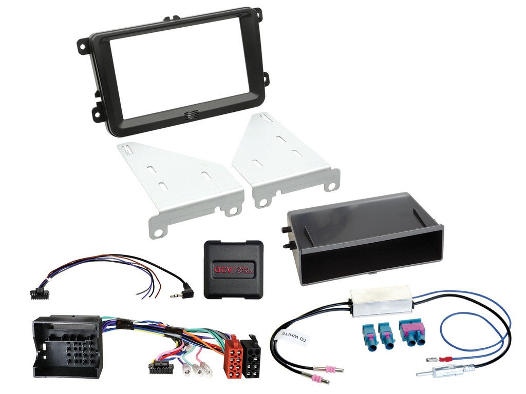 [2-DIN Kit with pocket Seat/Skoda/VW vehicles SWC/antenna] 611320-30-1