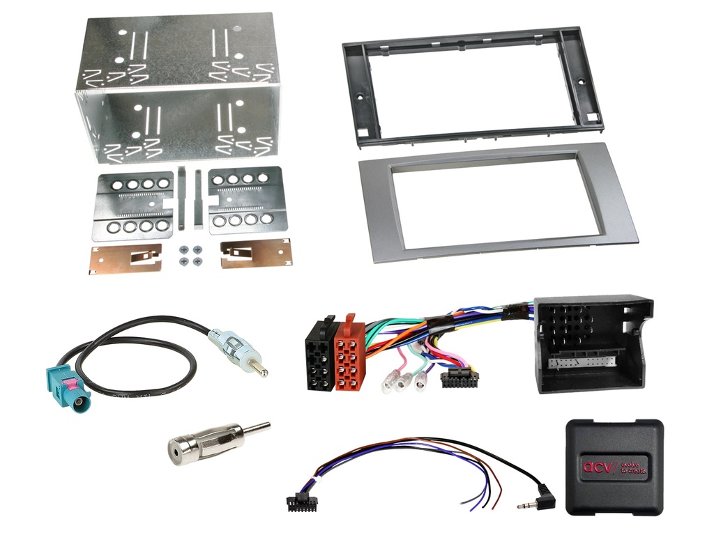 [2-DIN Kit Ford vehicles silver SWC/CAN Bus/antenna] 621114-15-3