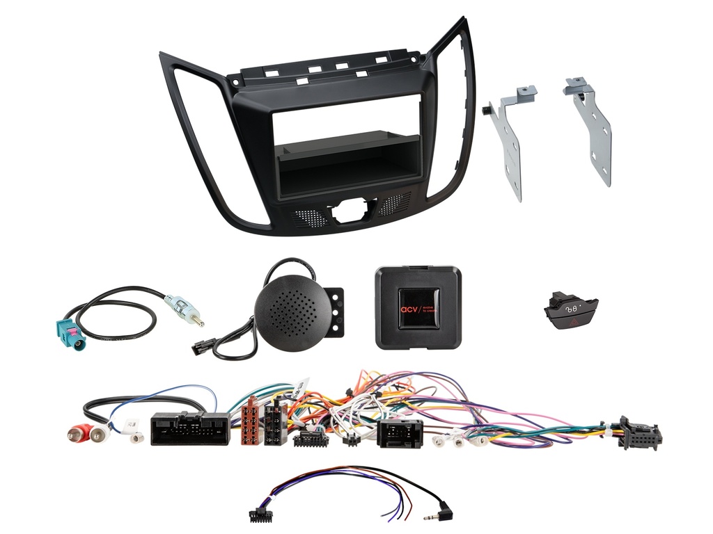 [2-DIN Kit with pocket Ford C-MAX(DXA)/Kuga(DM2) SWC] 621114-22-4