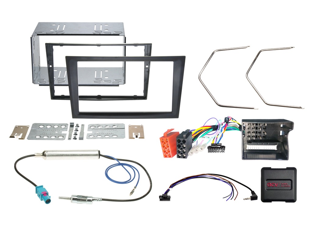 [2-DIN Kit Opel vehicles black SWC CAN Bus/antenna] 621230-26-5