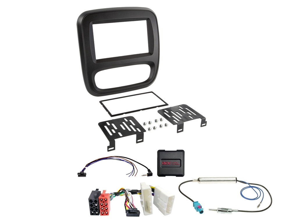 [2-DIN Kit Fiat/Nissan/Opel/Renault w/o climatronics SWC] 621250-16-1
