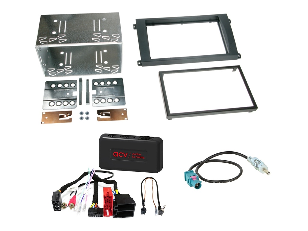 [2-DIN Kit Porsche Cayenne(9PA/955) 2002-2006 SWC/antenna/Amp] 621323-01-1