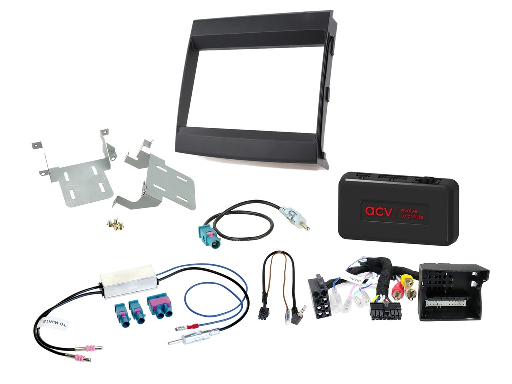 [2-DIN Kit Porsche Cayenne 2011-2017 SWC/Amp MOST black] 621323-09-3